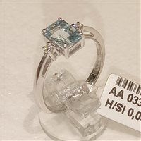 Anello Masini Donna in Oro bianco Acquamarina 0.87 Ct AA0331 - AA0331